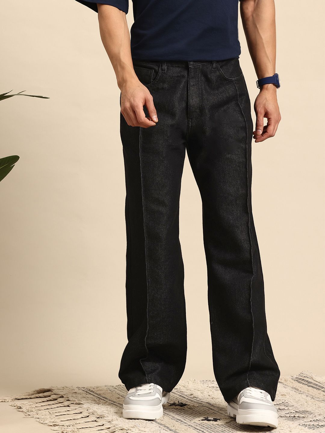 Mast & Harbour Men Relaxed Fit Panelled Jeans-picture-18