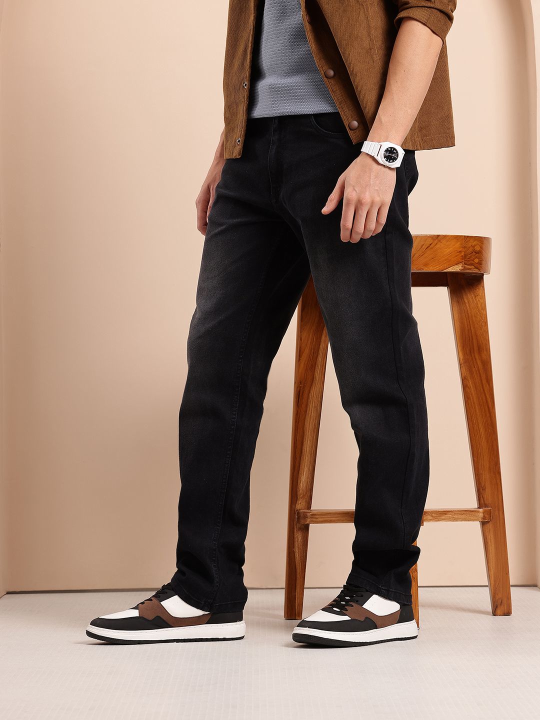 Mast & Harbour Men Light Fade Mid Rise Stretchable Jeans-picture-38
