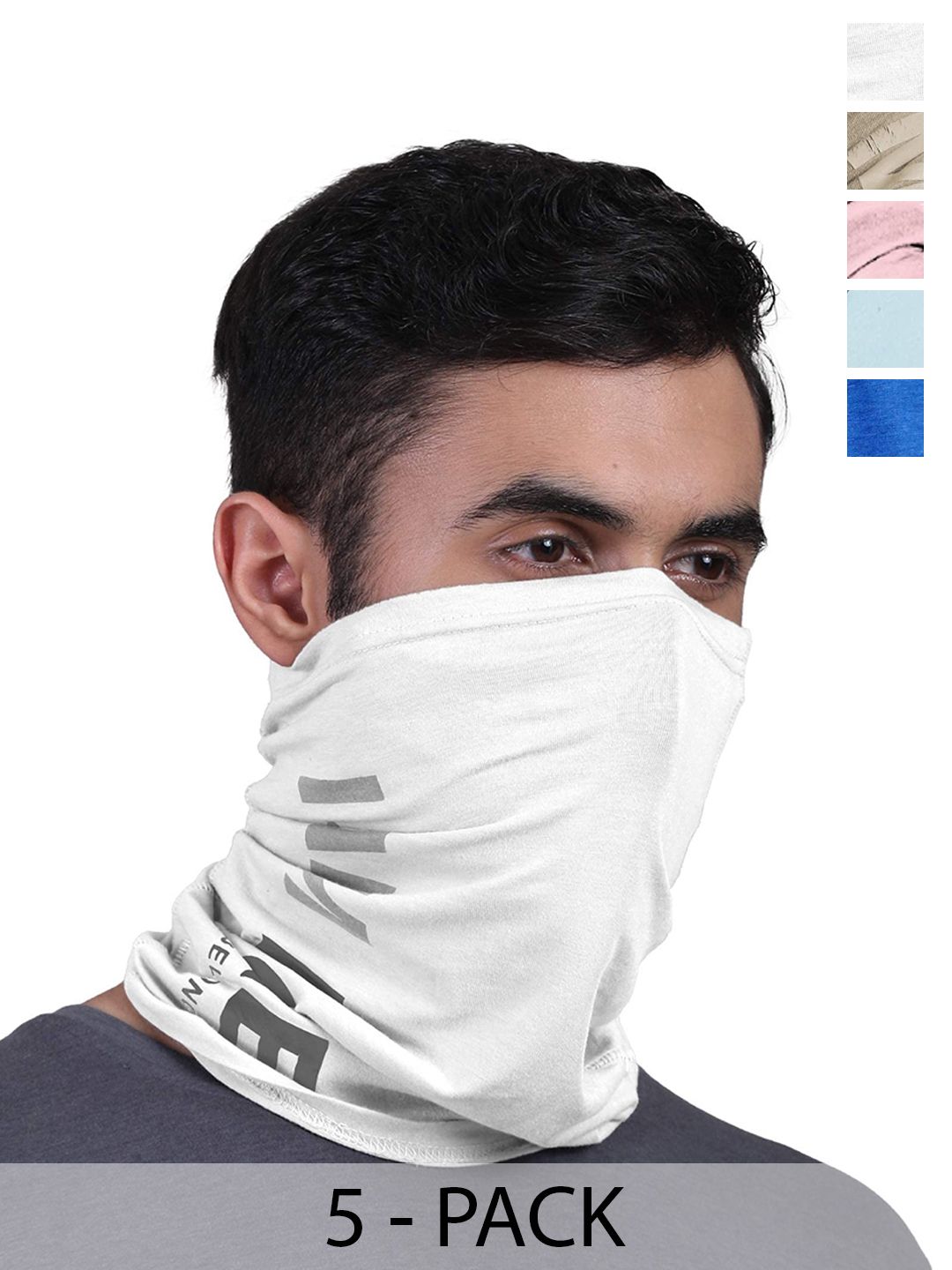 FREECULTR Unisex Pack Of 5 Printed Anti Microbial Multipurpose Bandana Headband-picture-42