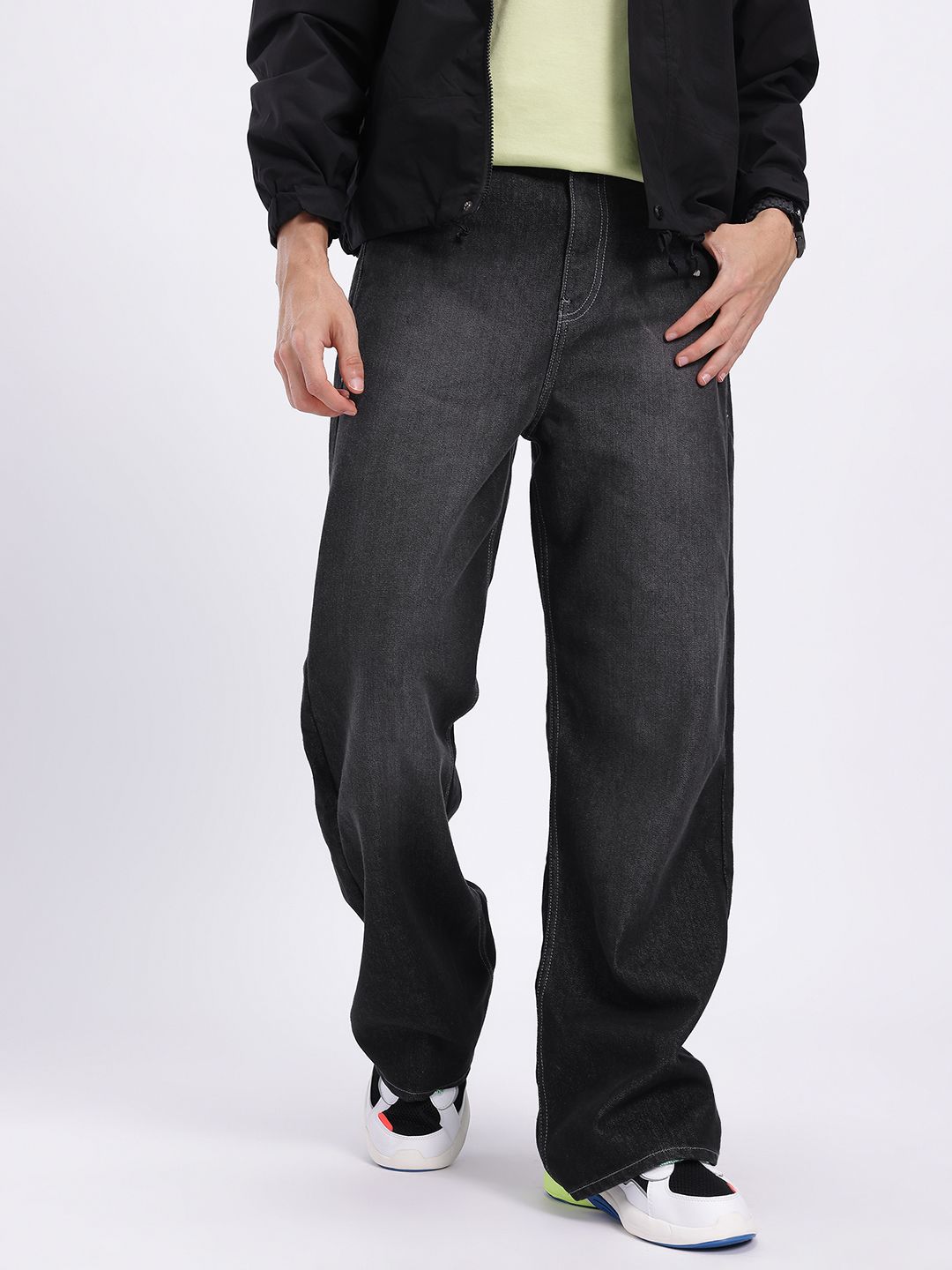 glitchez Men Loose Bootcut Jeans-image-32