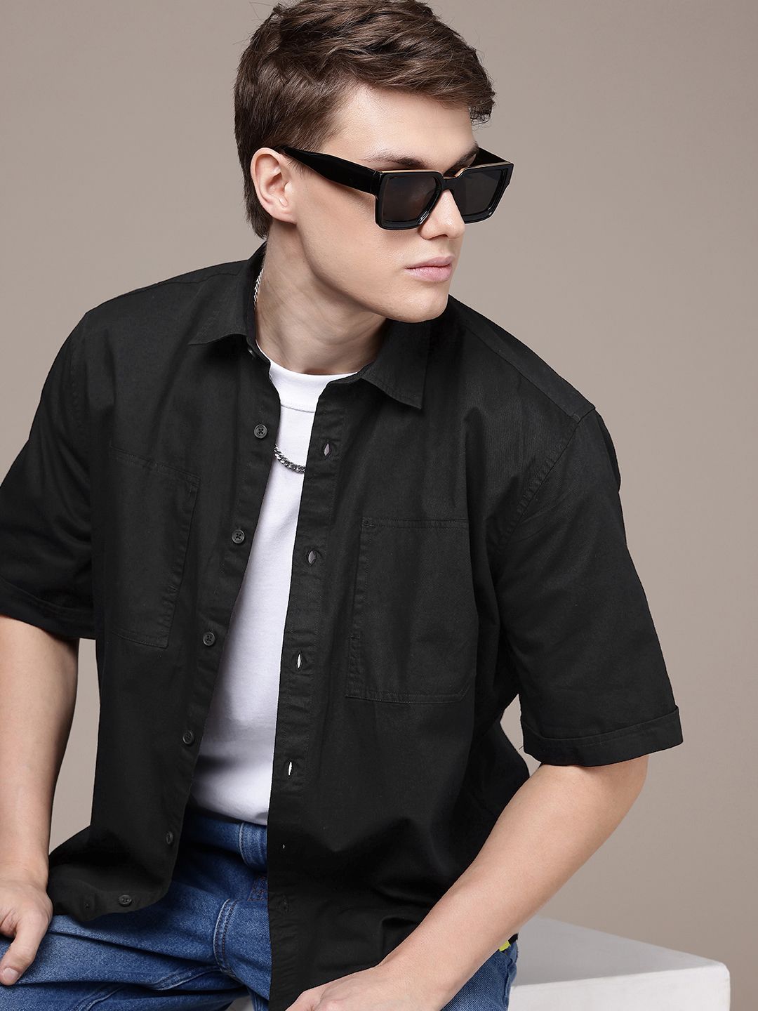 FCUK Relaxed Fit Pure Cotton Casual Shirt-picture-33