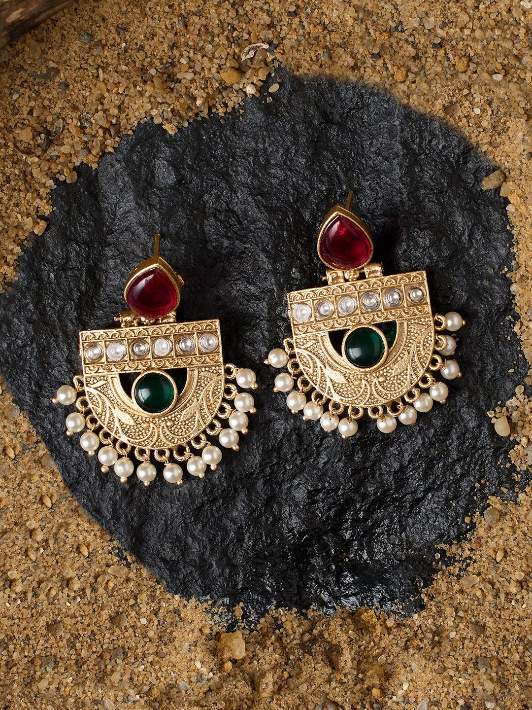 Zaveri Pearls Contemporary Drop Earrings-picture-54