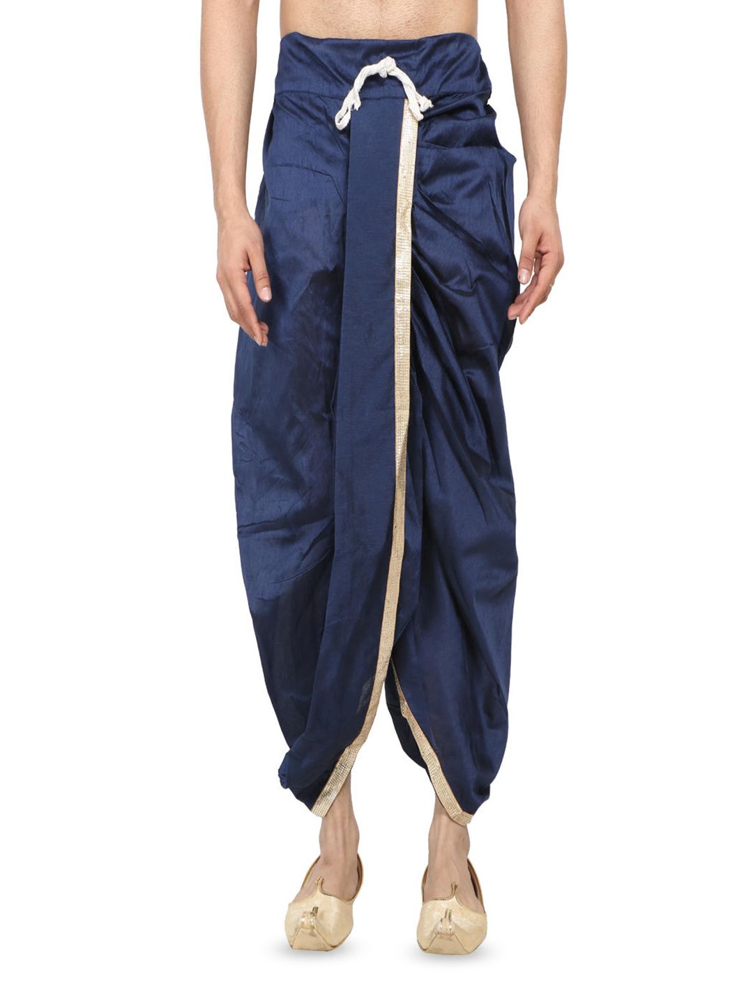 FANZI Men Silk Dhoti Pant with Lace Work-picture-16