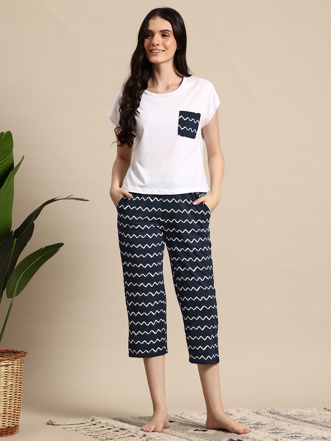 Mast & Harbour Abstract Printed Night Suit-picture-17