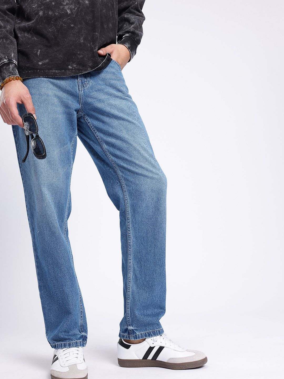 glitchez Men Cool Vibe Straight Fit Light Fade Jeans-picture-30