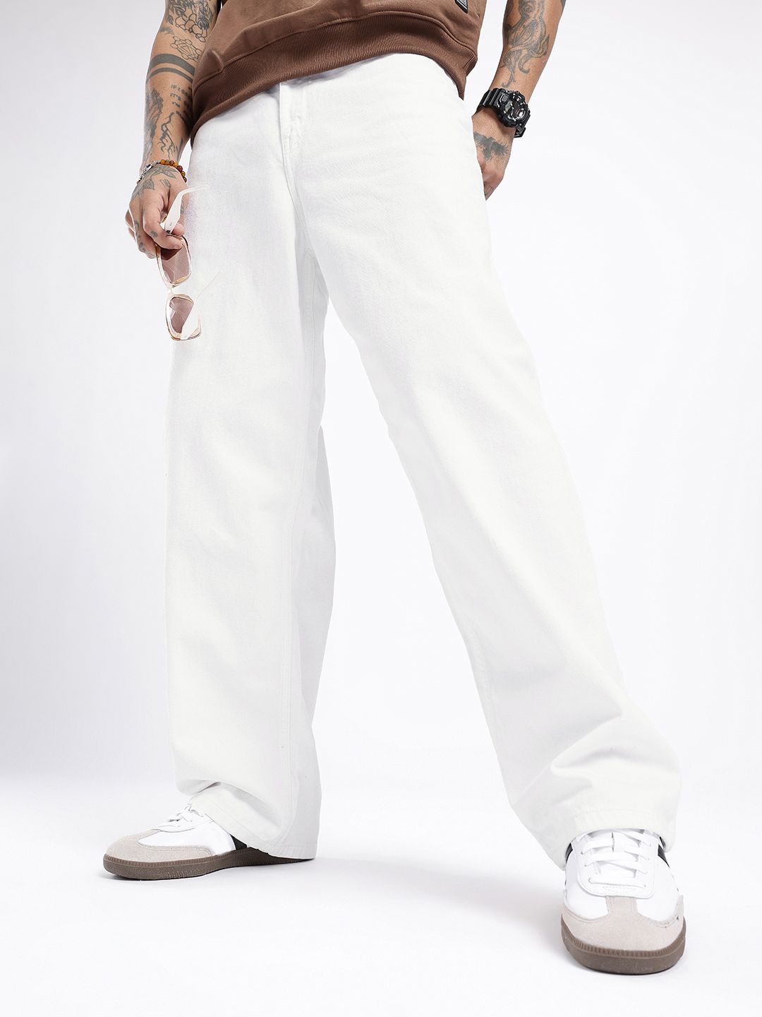 glitchez Men Street Cool Loose Baggy Jeans-image-44