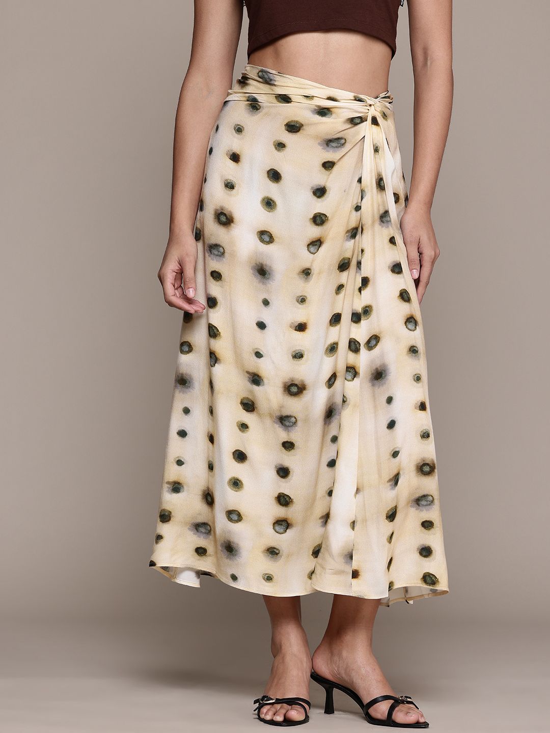 MANGO Printed Twisted Midi Skirt-picture-21