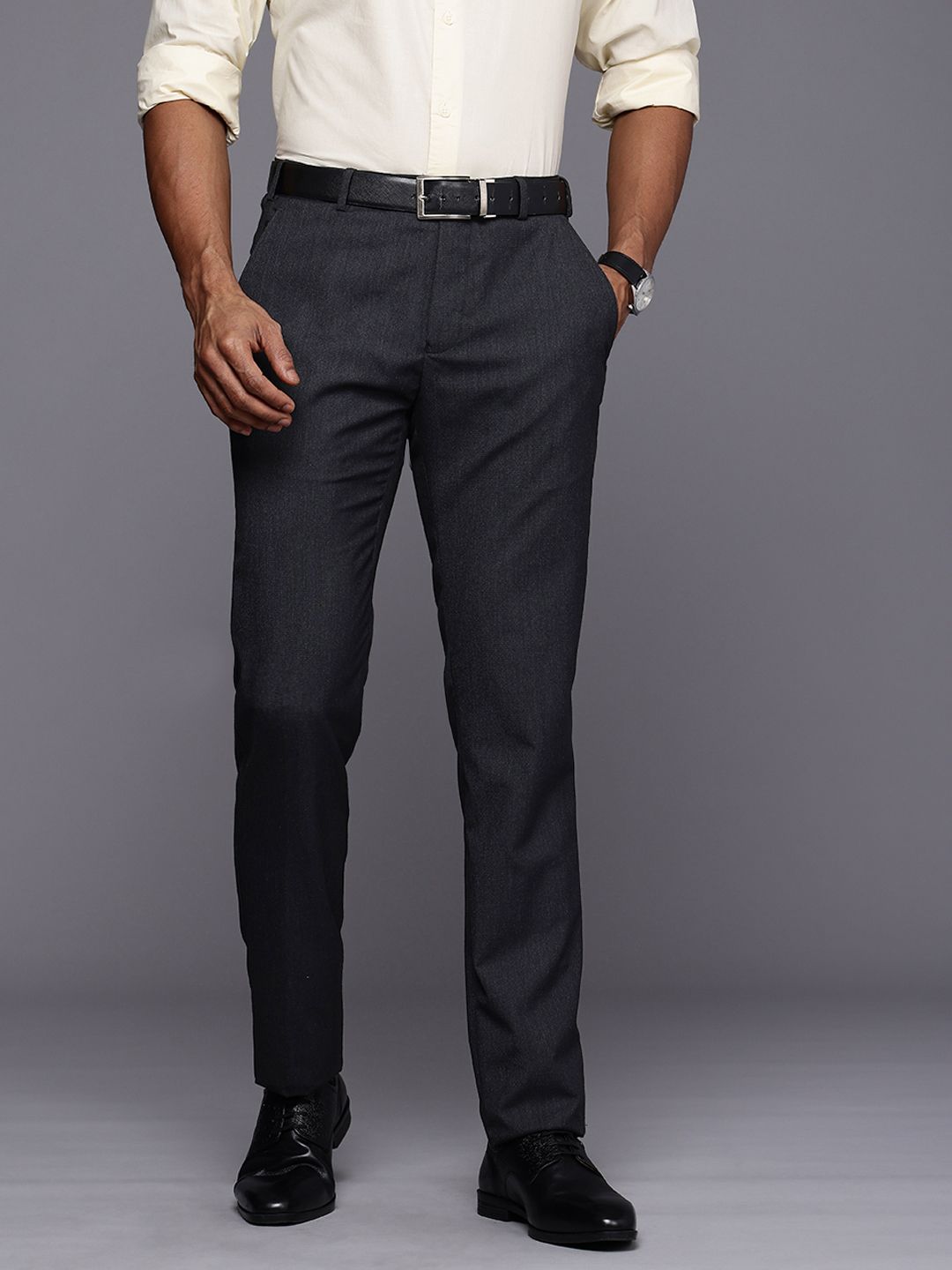 Raymond Men Slim Fit Trousers-image-9