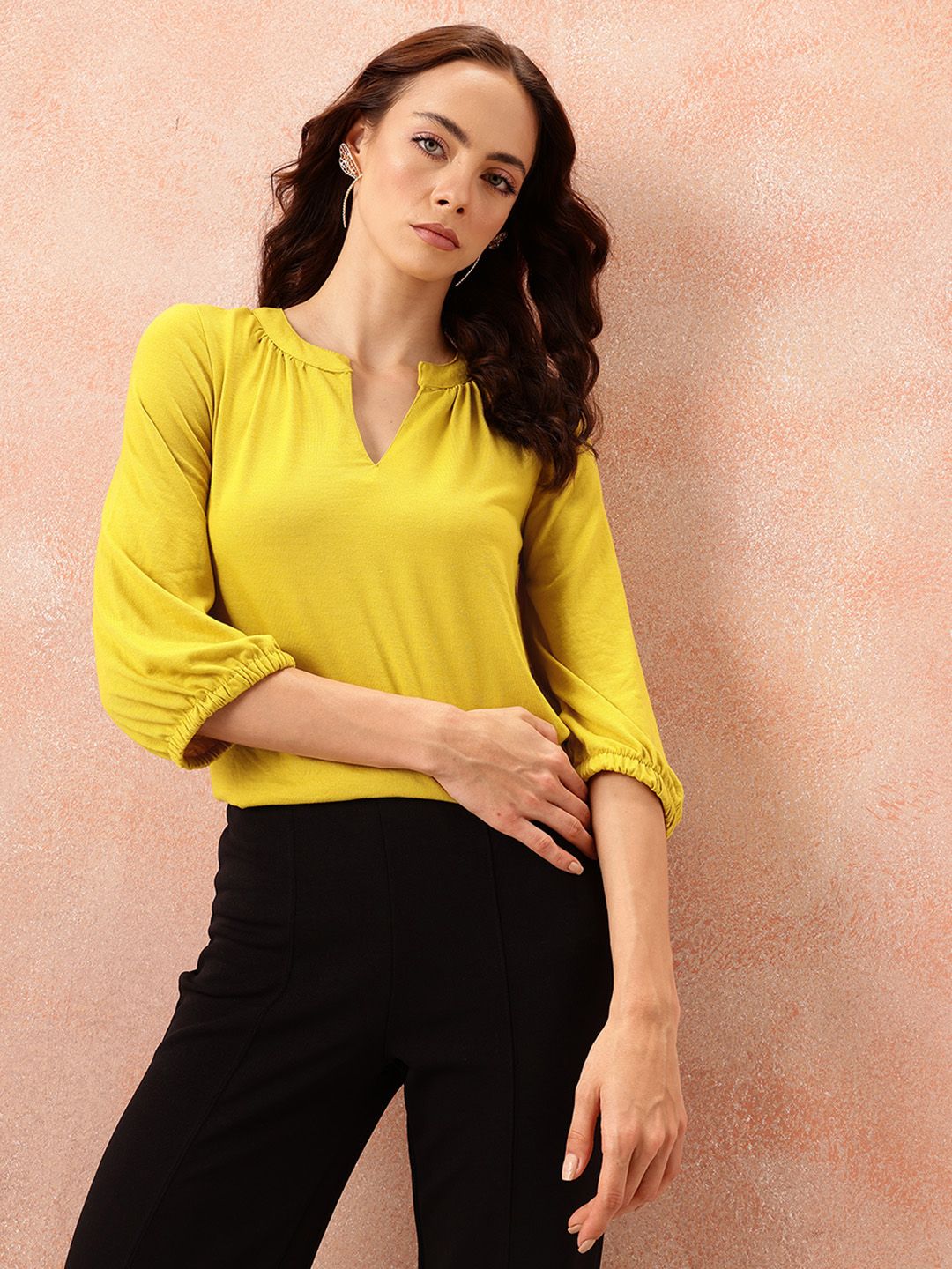 all about you Mandarin Collar Top-picture-35