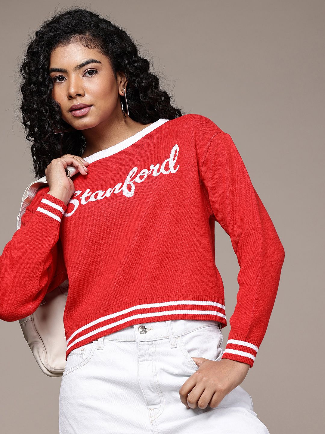 The Roadster Lifestyle Co. Typography Printed Crop Pullover-picture-43