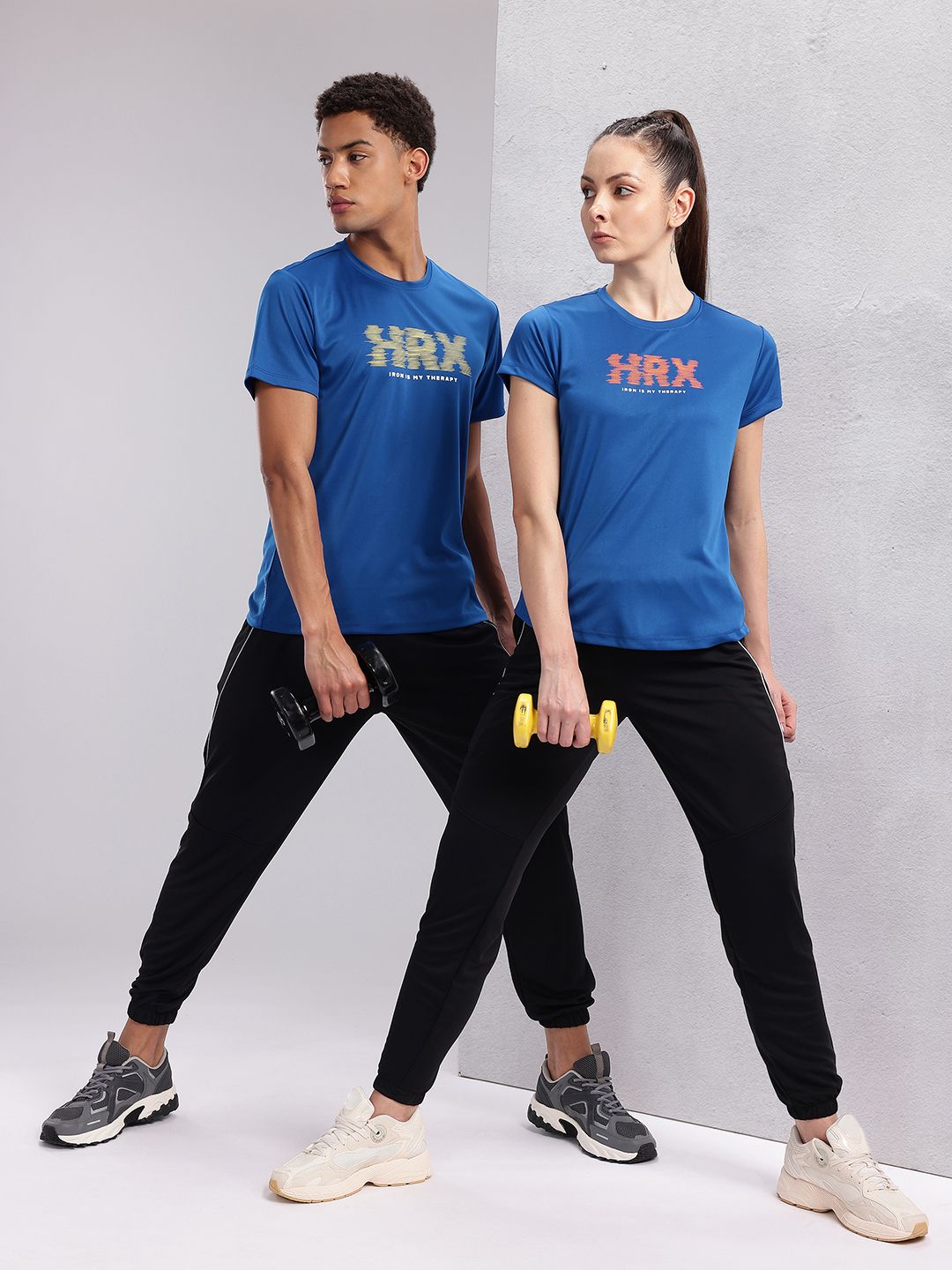 HRX by Hrithik Roshan Couple Collection Brand Logo Printed Rapid-Dry Training T-shirt-image-38