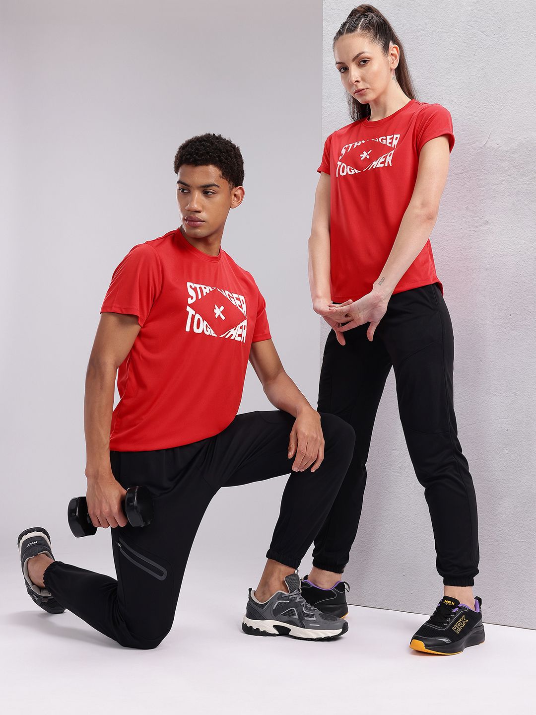 HRX by Hrithik Roshan Couple Collection Typography Printed Rapid Dry Training T-shirt-picture-15