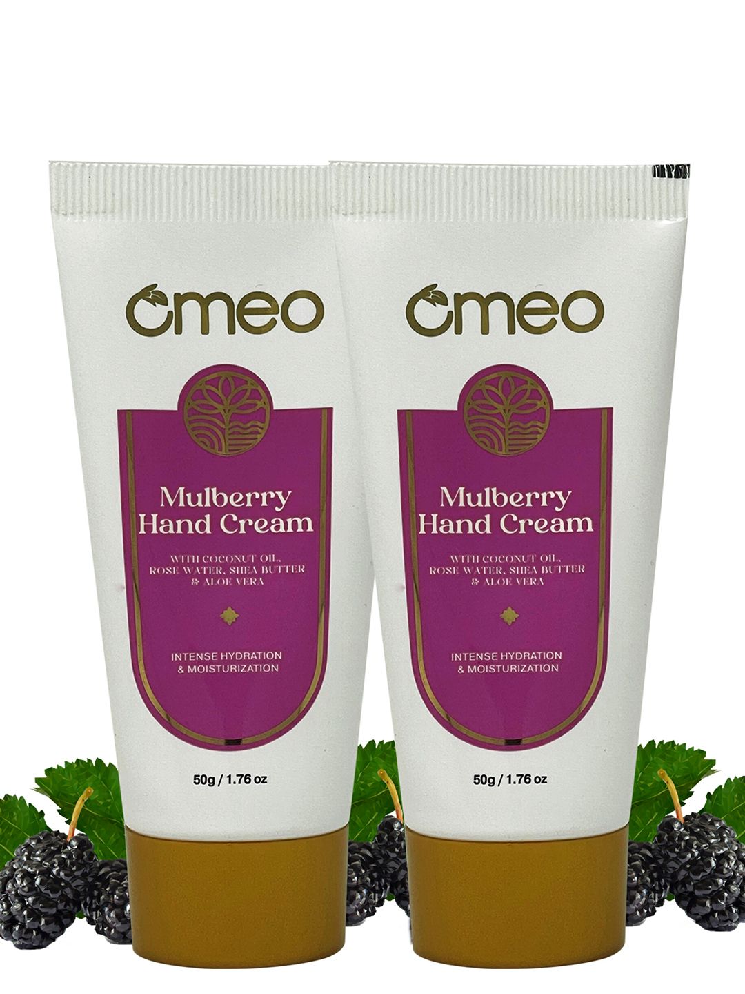 Omeo Set Of 2 Mulberry Coconut Oil Hand Cream with Rose Water Shea & Aloe Vera - 50g Each-picture-21