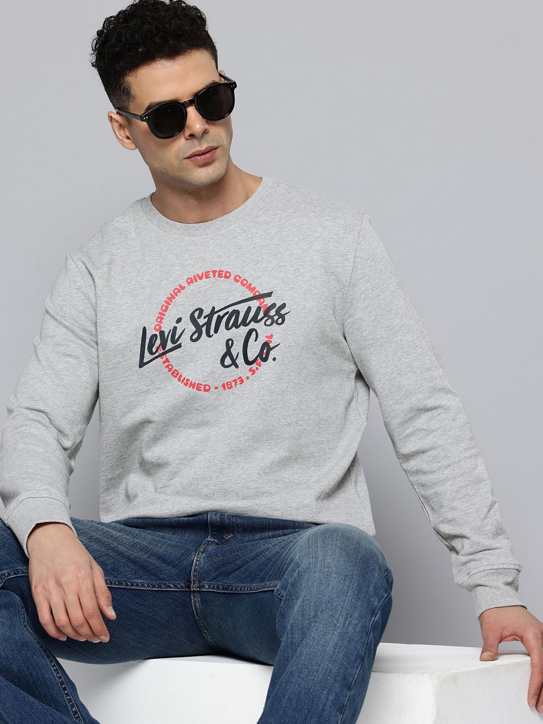 Levis Pure Cotton Brand Logo Printed Sweatshirt-image-29