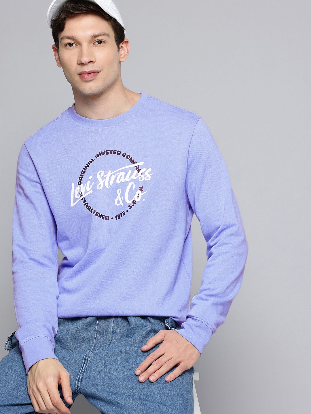 Levis Pure Cotton Brand Logo Printed Sweatshirt-picture-34