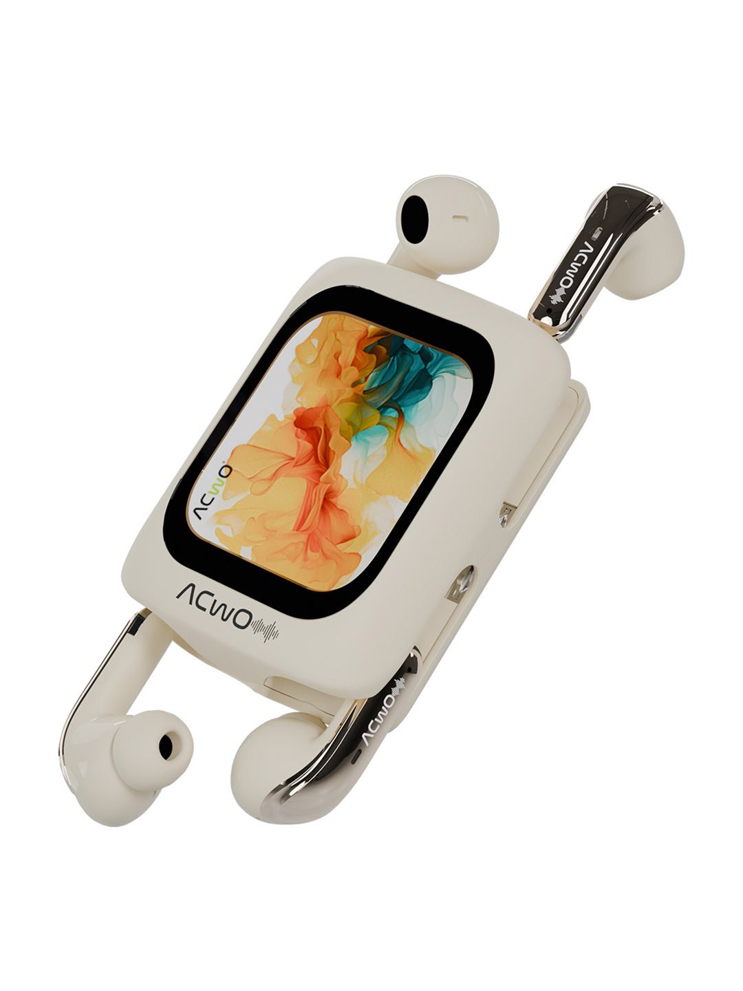 ACwO Fire Prime TWS Earbuds, Smart HD Display Headphones-image-3