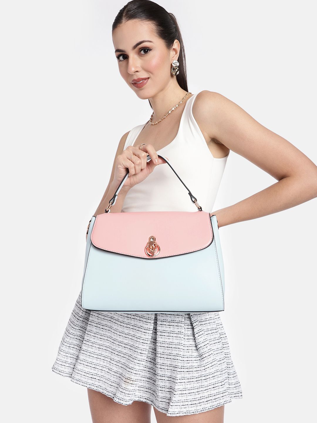 Allen Solly Colourblocked Structured Satchel-picture-26