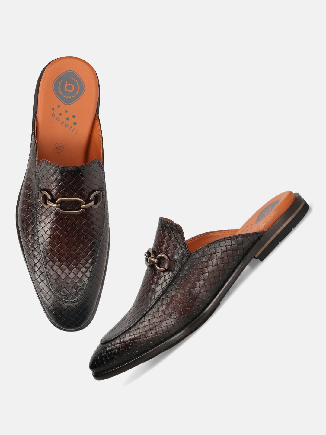 Bugatti Men Brown Leather Slip-ons Round Toe Regular Casual Shoes-picture-10