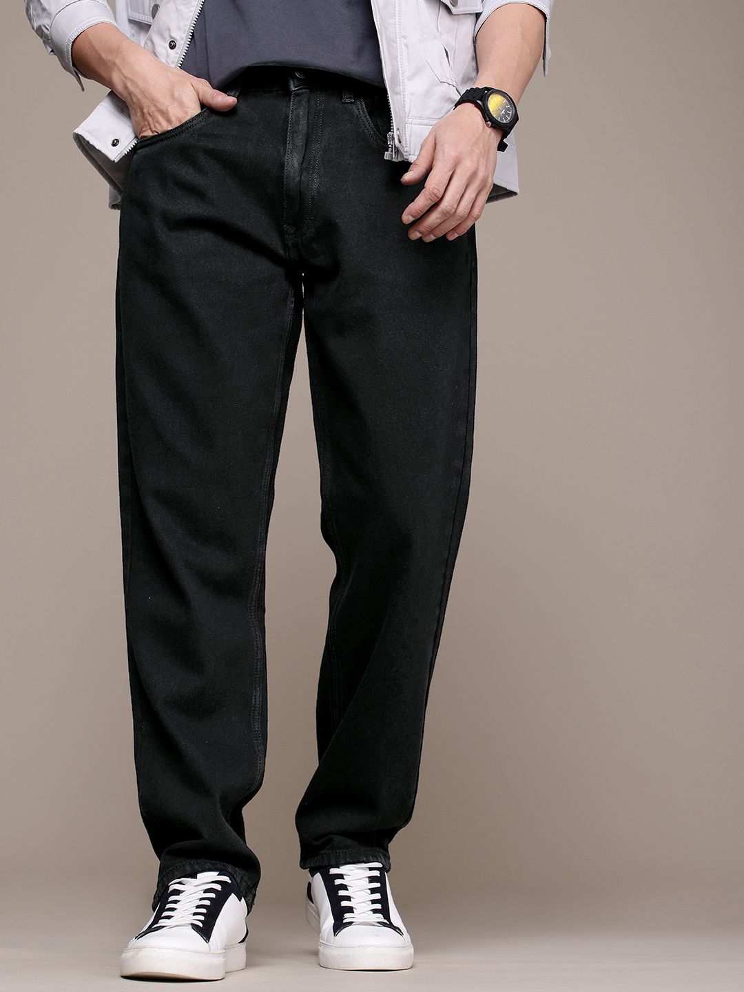 WROGN Men Pure Cotton Anti Fit Jeans-picture-18