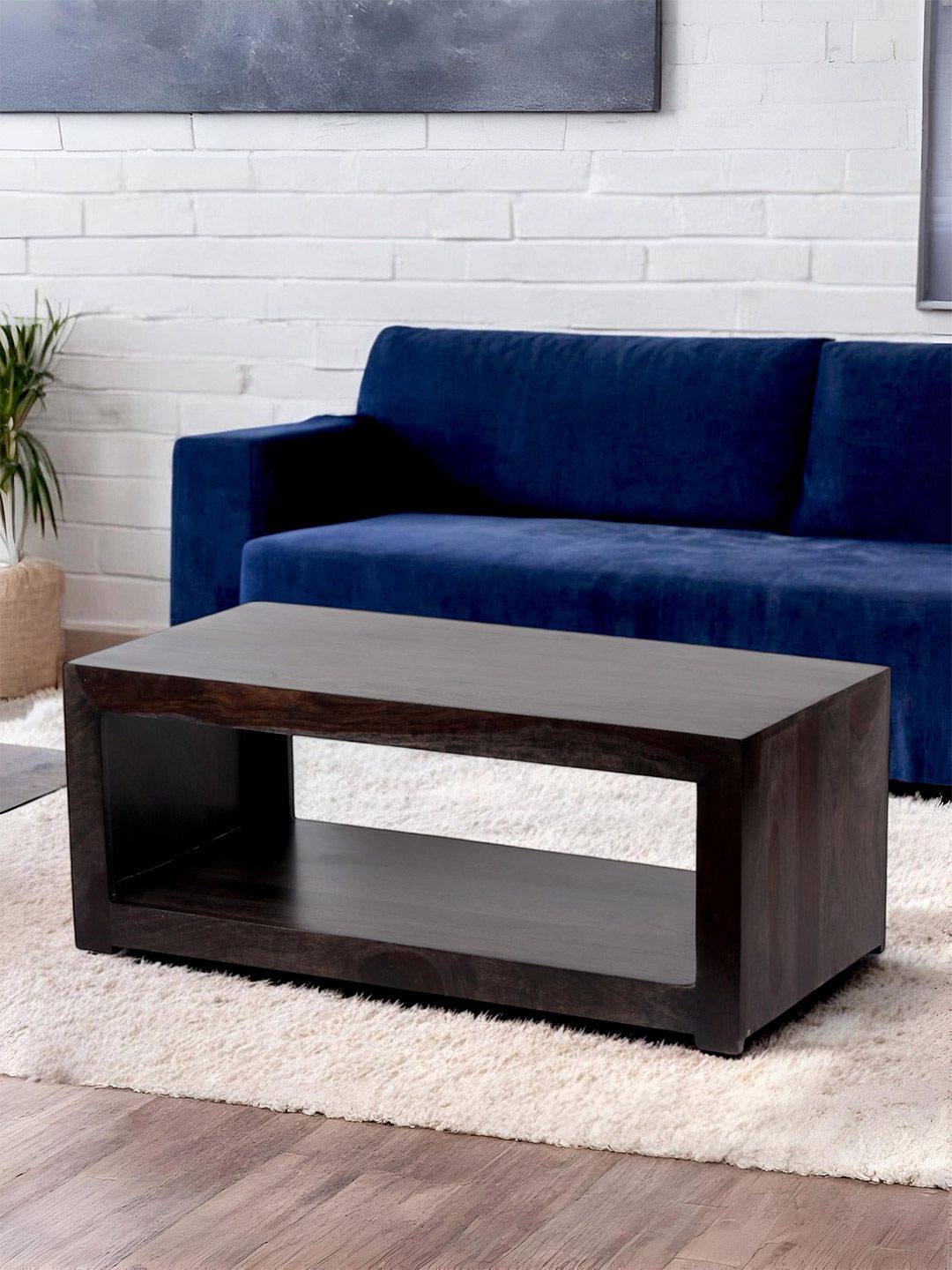 Ikiriya Black Rectangle Wood Contemporary Coffee Table-picture-16
