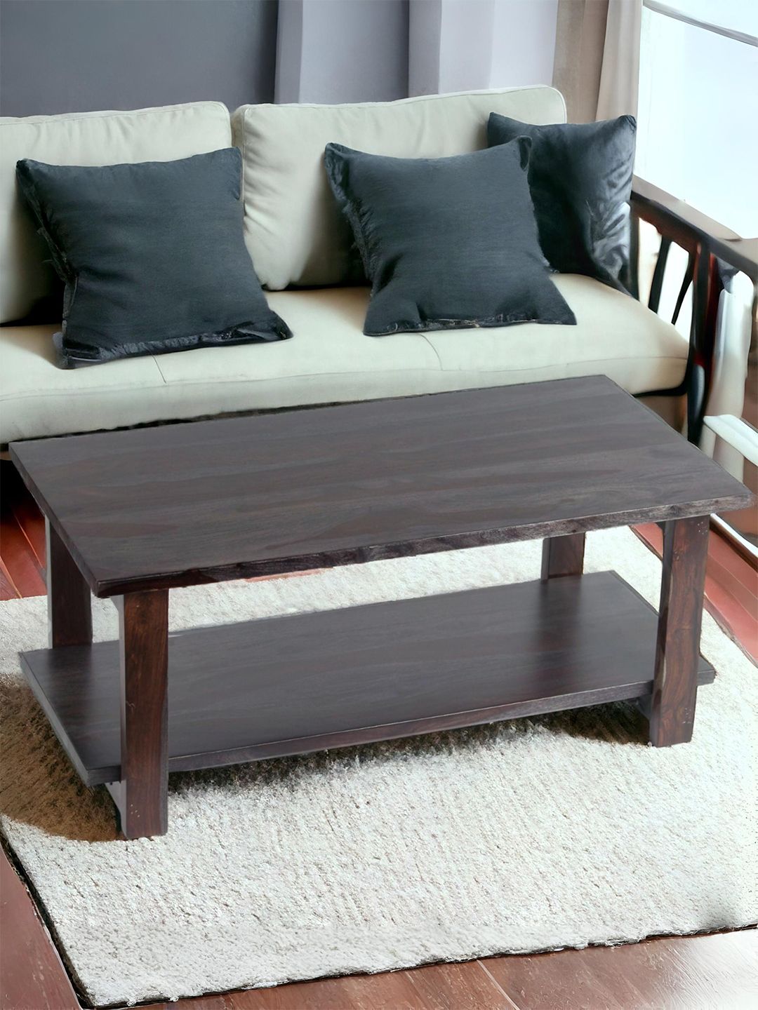 Ikiriya Black Rectangle Wood Contemporary Coffee Table-picture-41