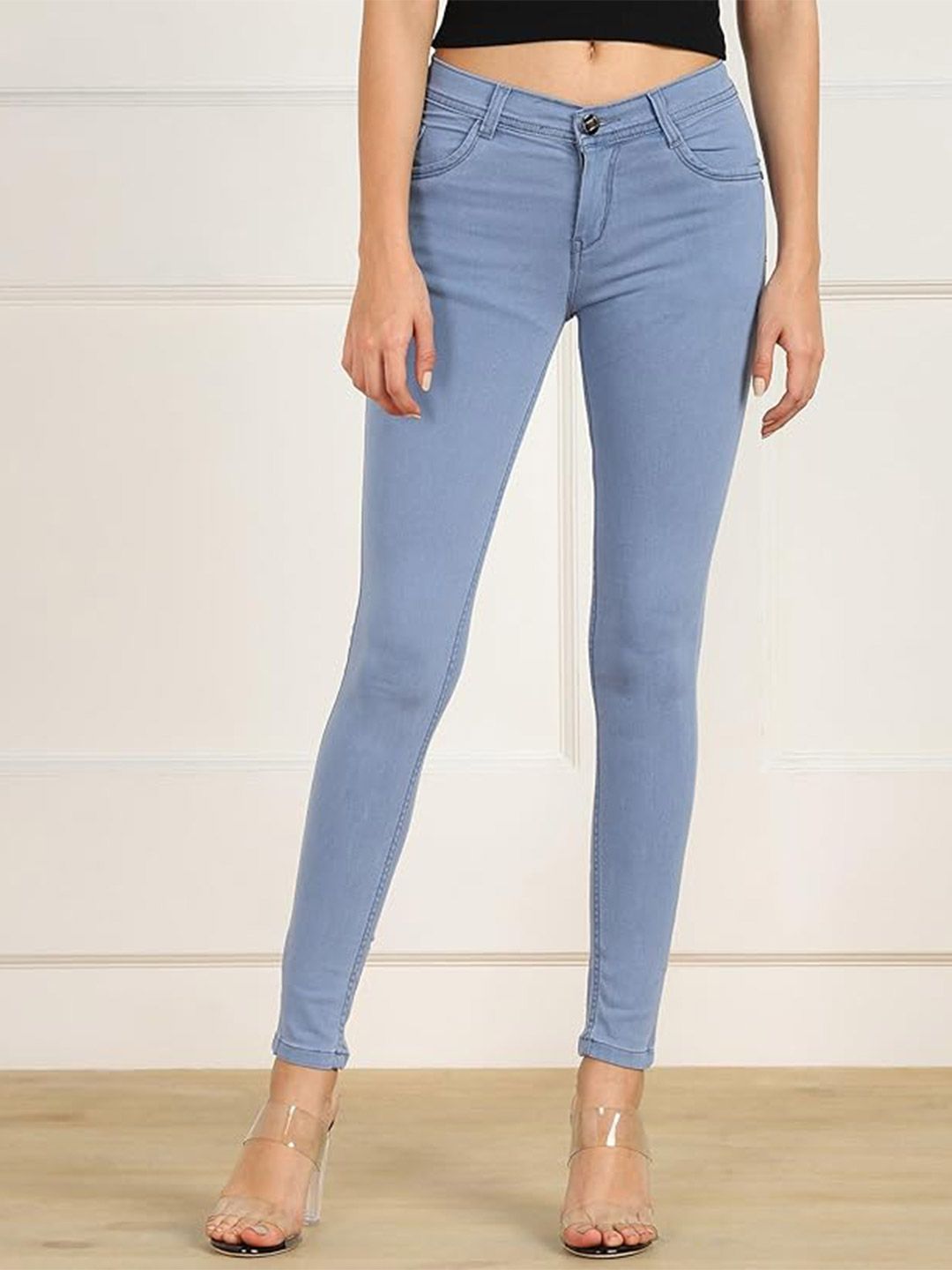 MM-21 Women Jean Cotton Mid-Rise Skinny Fit Stretchable Jeans-picture-34