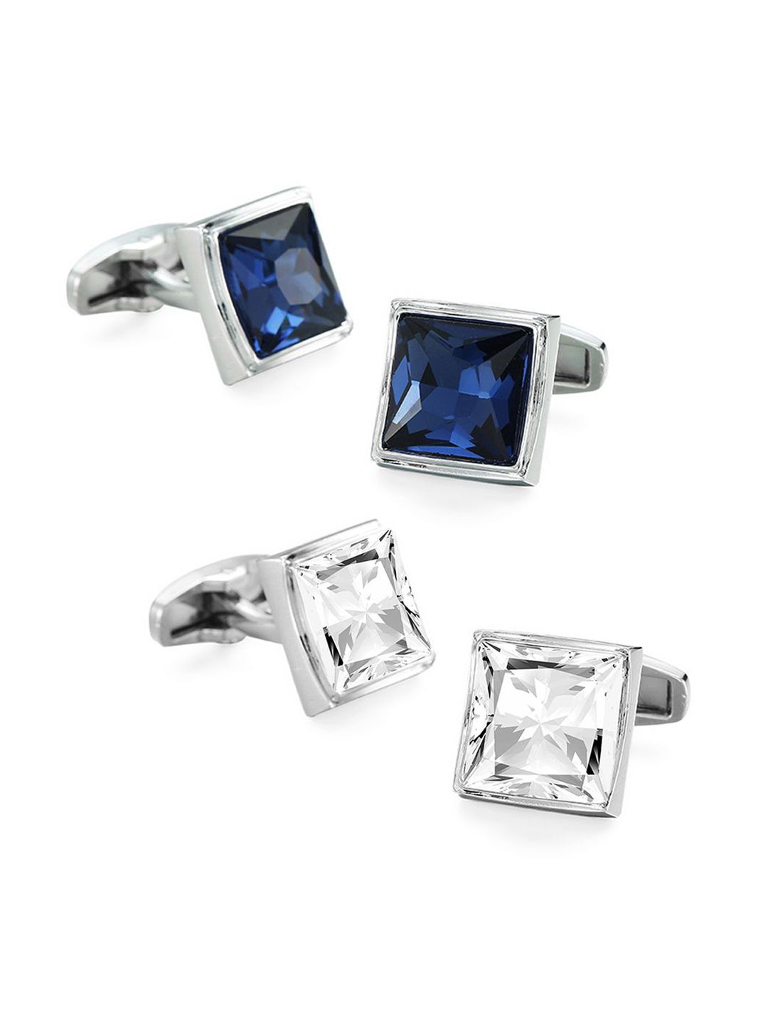 Peora Men Pack Of 2 Stainless Steel Cufflink-picture-50