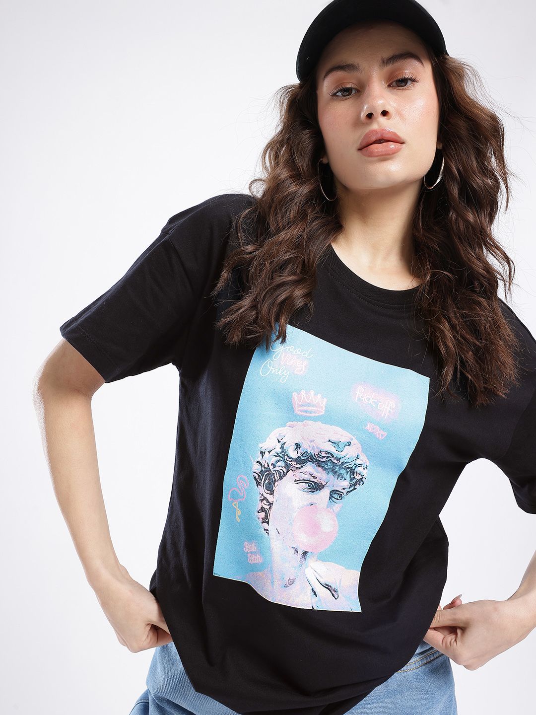 glitchez Oversized Fit Graphic Printed T-shirt-picture-38