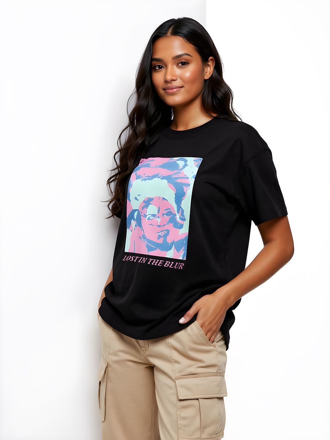glitchez Graphic Printed Oversized T-shirt-picture-31