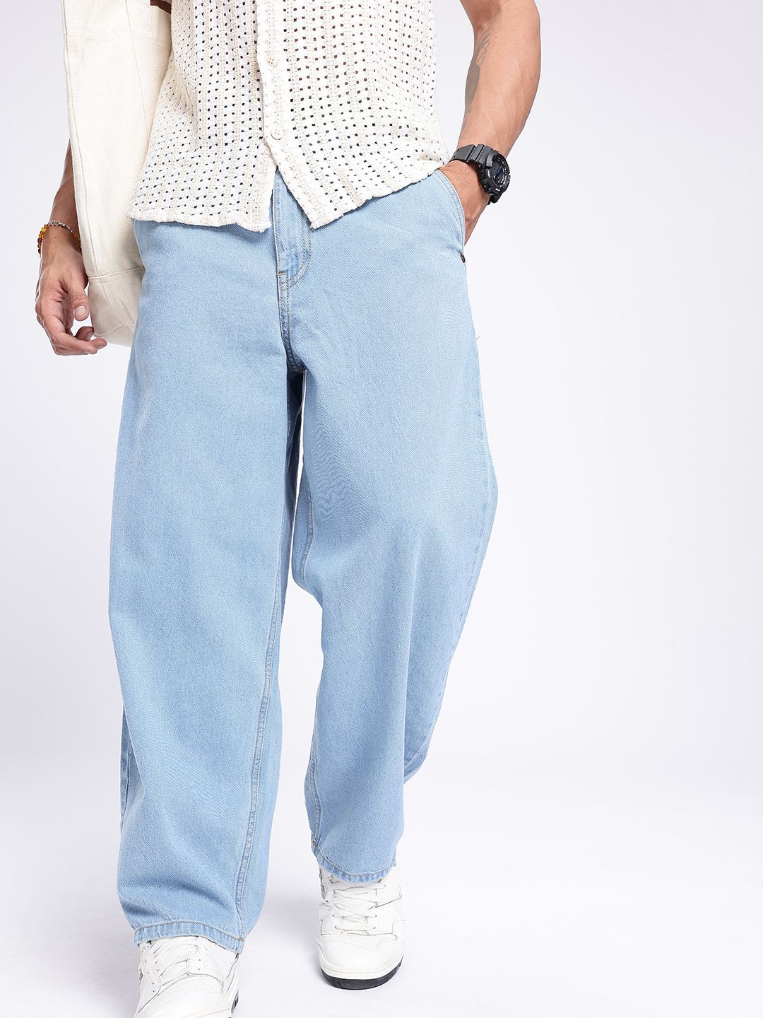glitchez Men Cool Vibe Korean Baggy Fit Jeans-picture-19