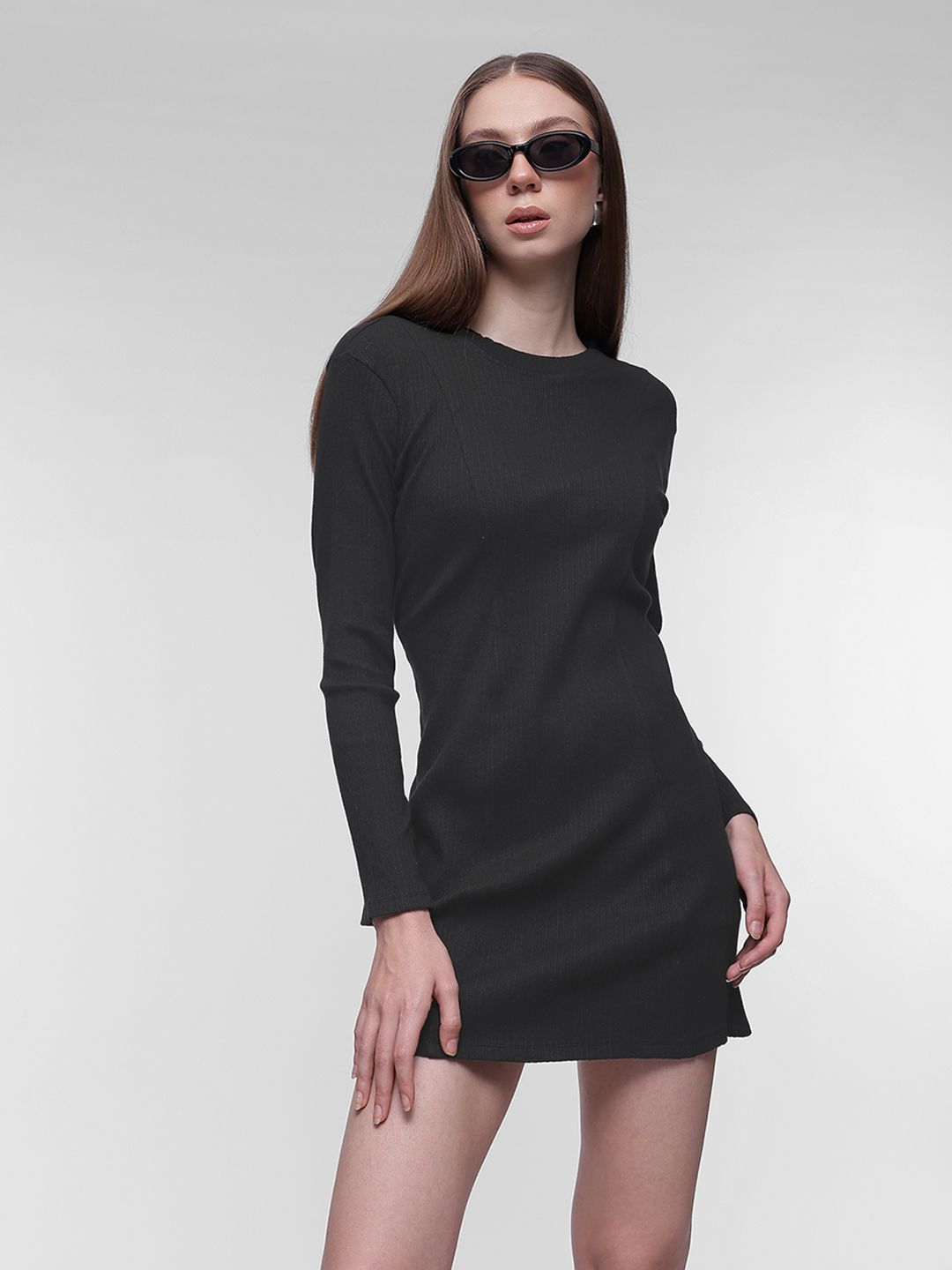 French Connection Ribbed Sheath Mini Dress-picture-21
