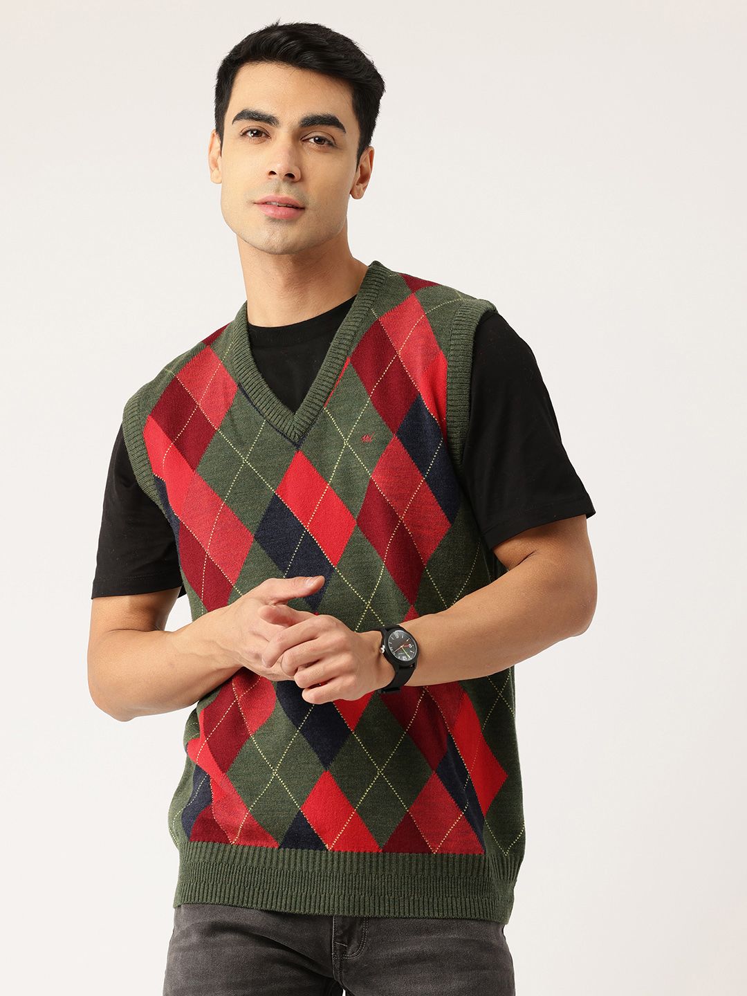 Monte Carlo Argyle Woollen Sweater Vest-picture-41