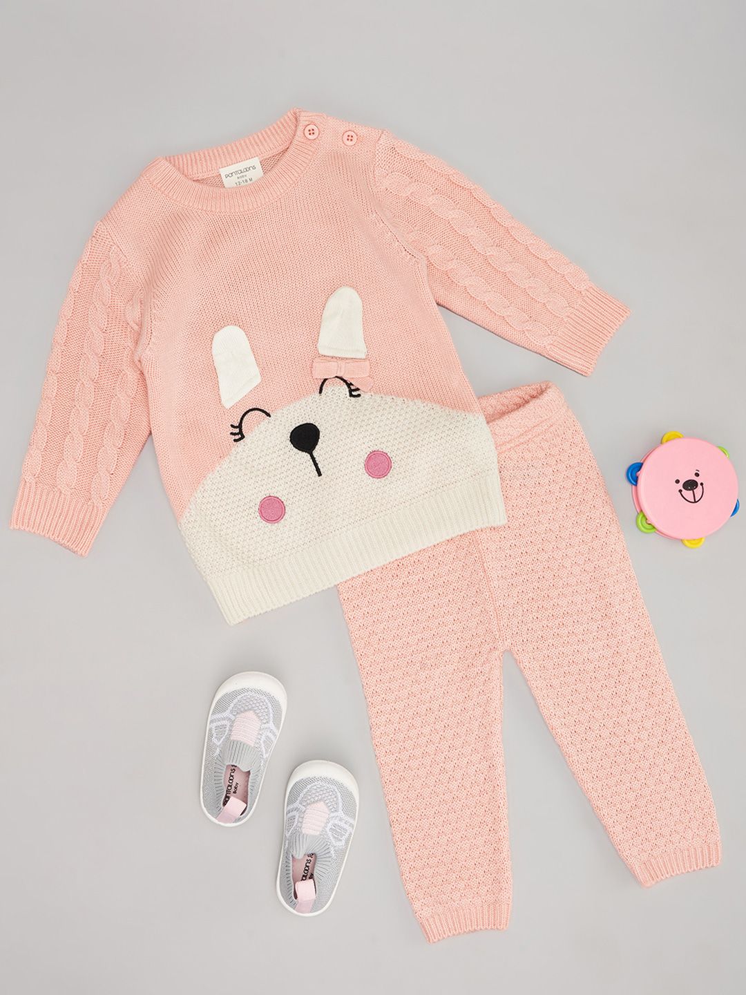 Pantaloons Baby Girls Self Design Winter Clothing Set-picture-16