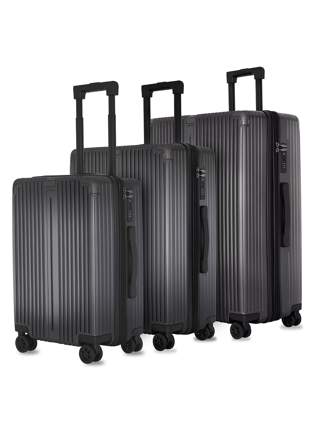CARRIALL Unisex 3-Pcs Textured Hard Sided Trolly Bags-picture-14
