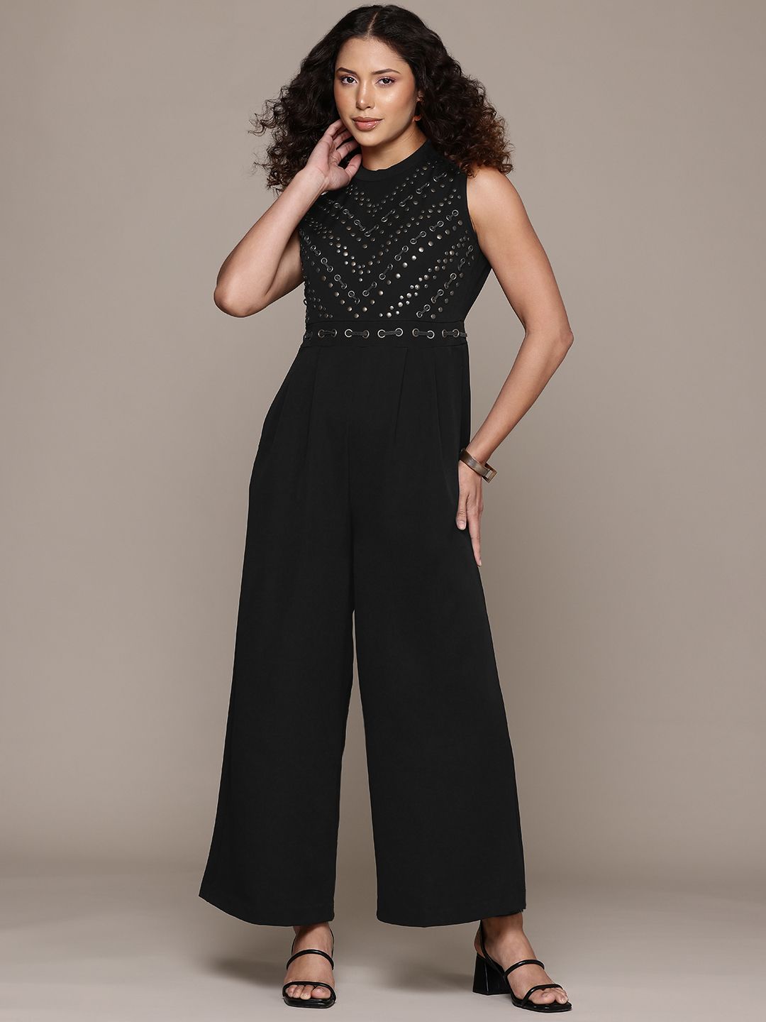 Label Ritu Kumar Paulina Jumpsuit with Lace Inserts-picture-26