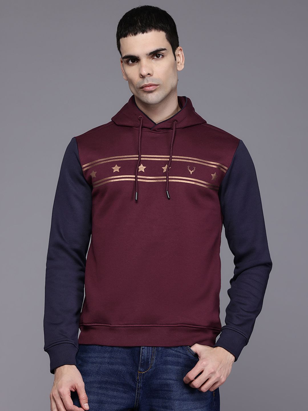 Allen Solly Printed Hooded Sweatshirt-picture-37
