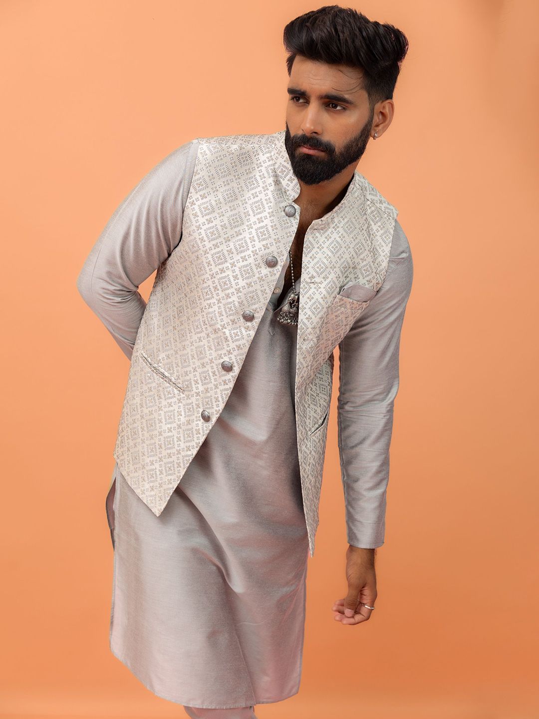 KISAH Men Woven Design Nehru Jackets-picture-17