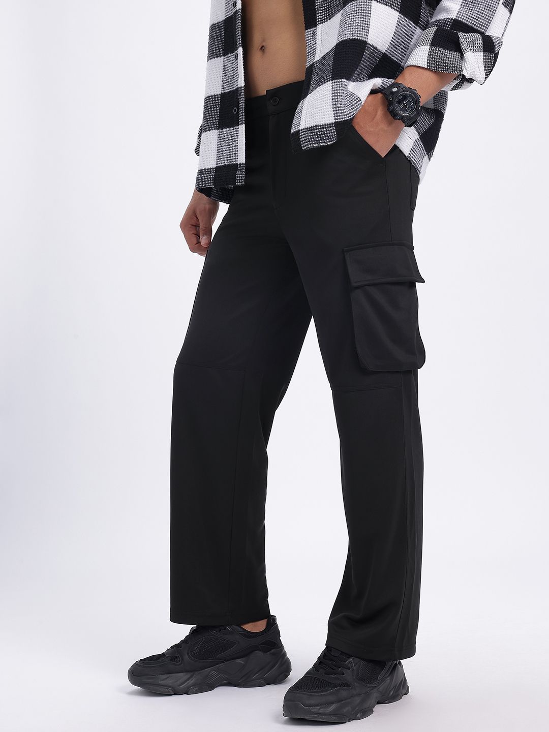 glitchez Men Function Fit Relaxed Fit Cargos-picture-14