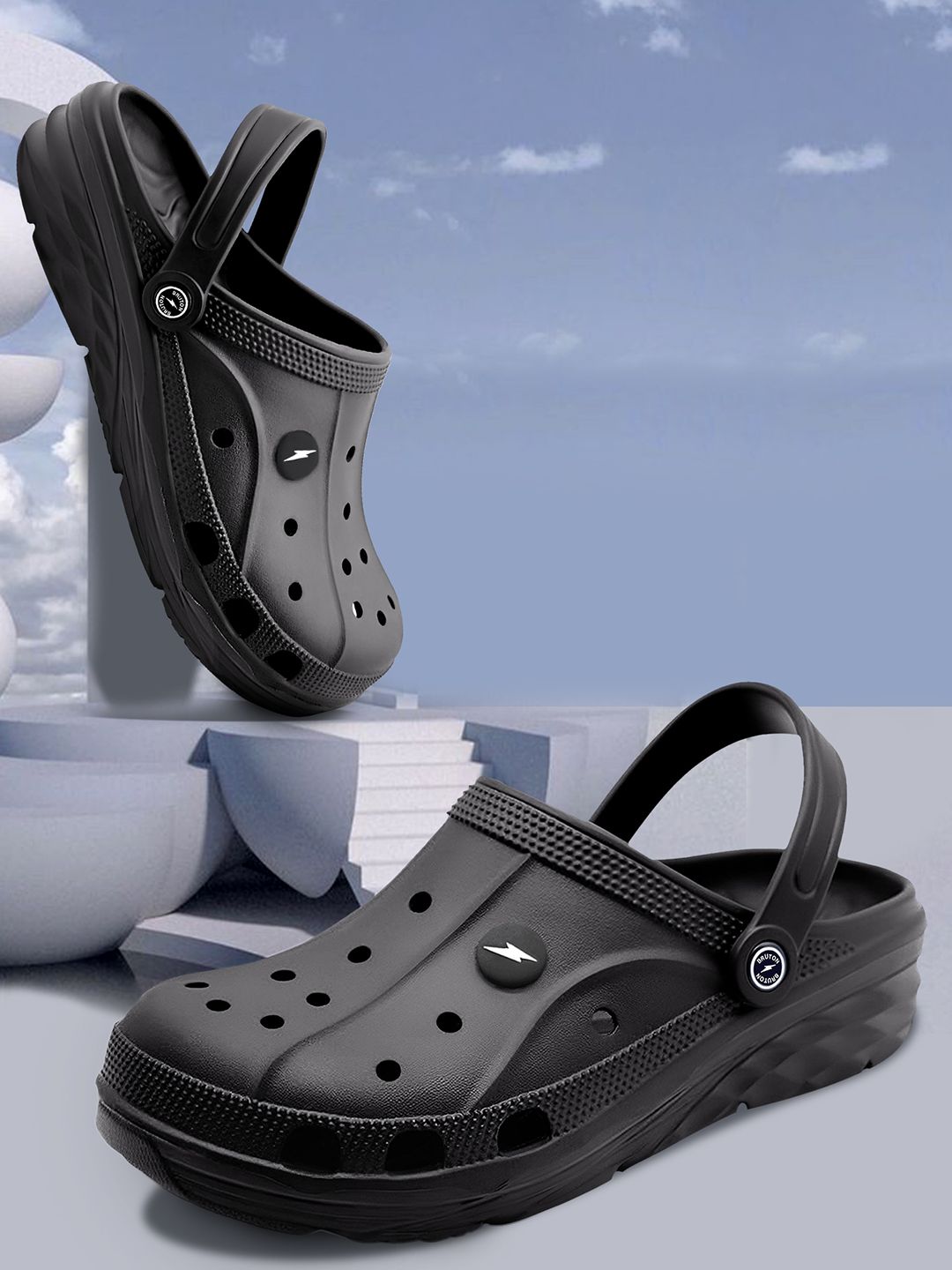 Bruton Men Solid Adjustable Back Strap Clogs-picture-51