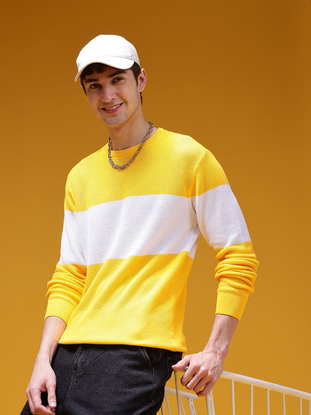 HERE&NOW Colourblocked Cotton Pullover-picture-14