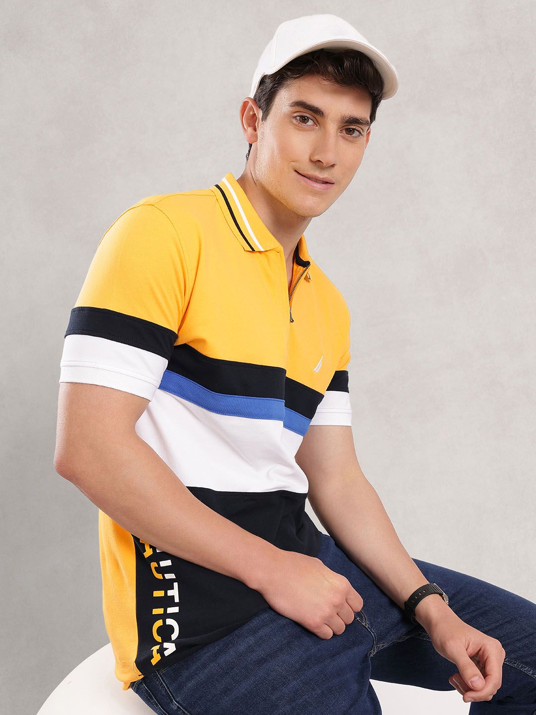 Nautica Colourblocked Polo Collar T-shirt-picture-25
