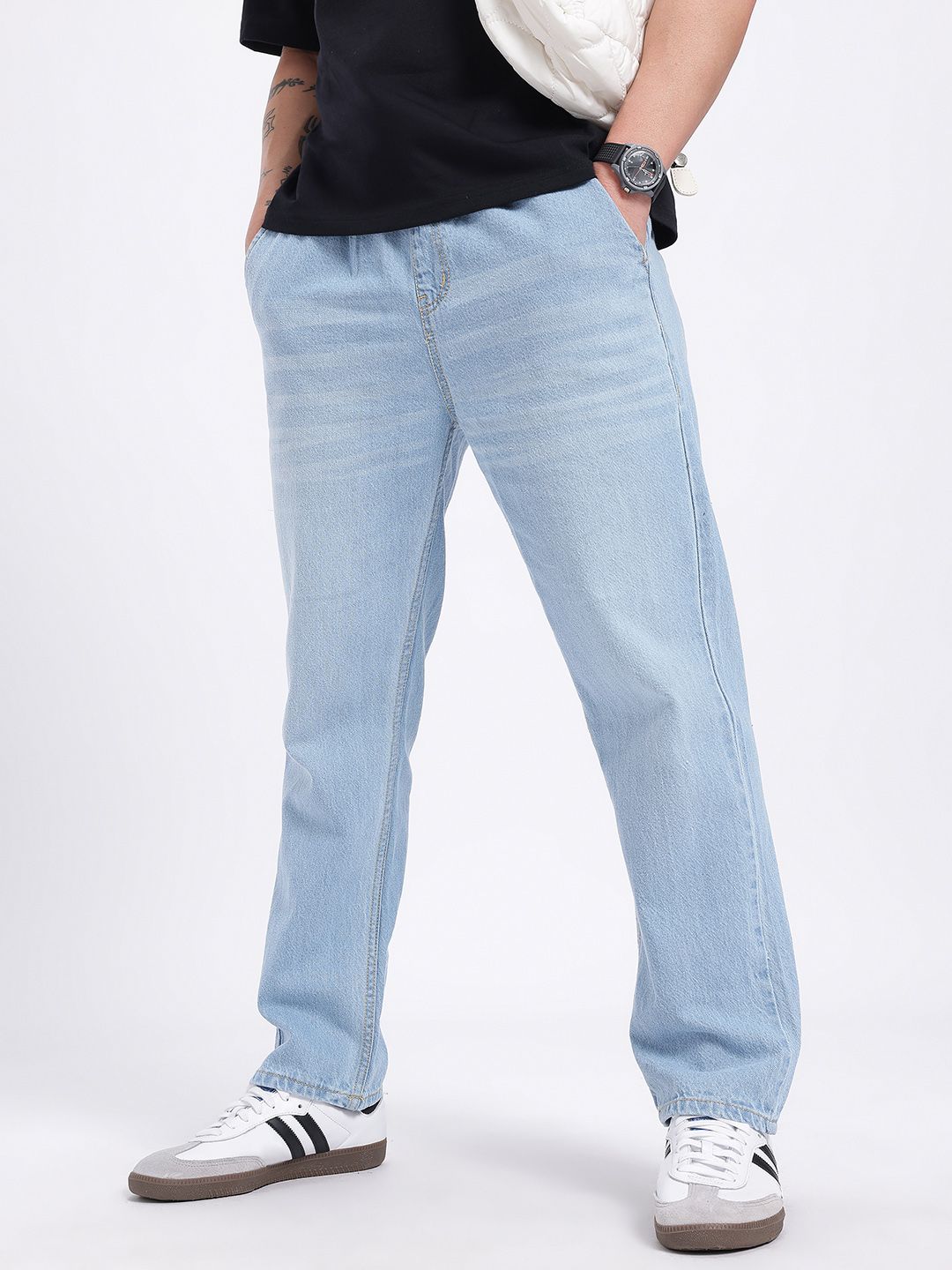 glitchez Men Mid-Rise Relaxed Fit Pure Cotton Joggers-picture-25