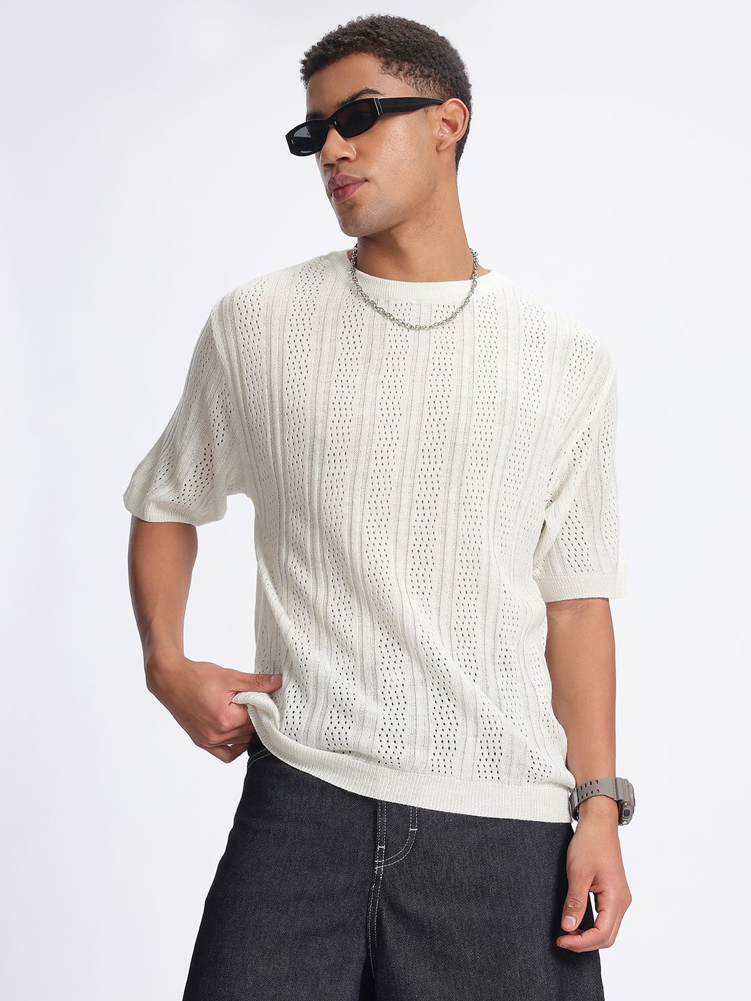 glitchez Sheer Knits Pure Cotton T-shirt-picture-30