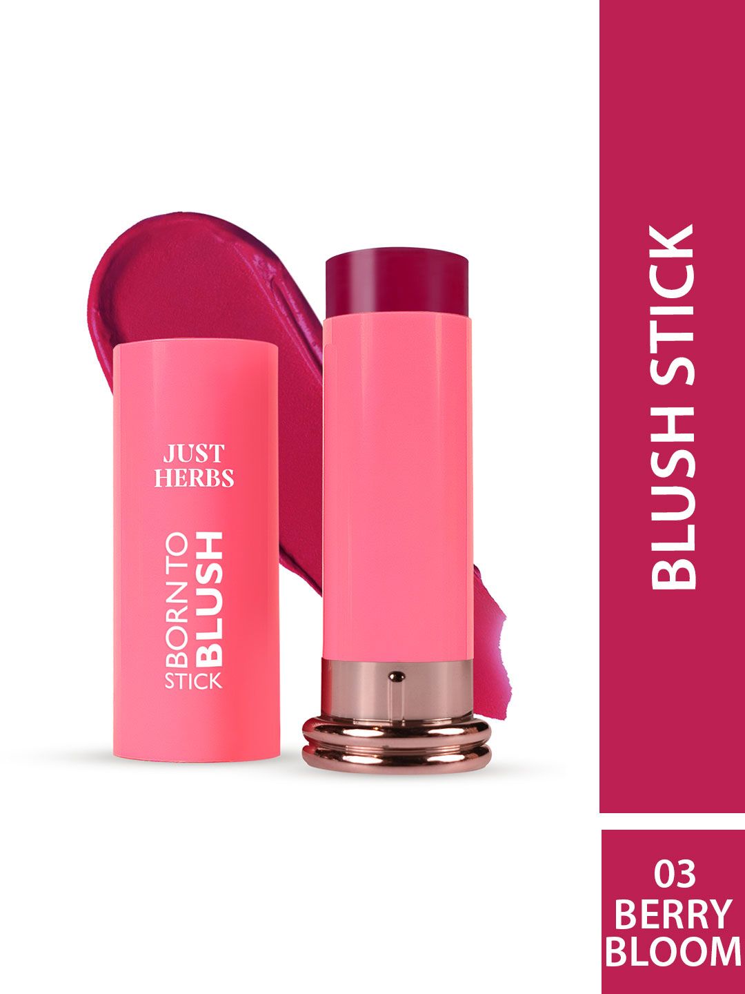Just Herbs Born To Blush Long Stay Smooth Stick Blush - 14 g - Pink-image-46