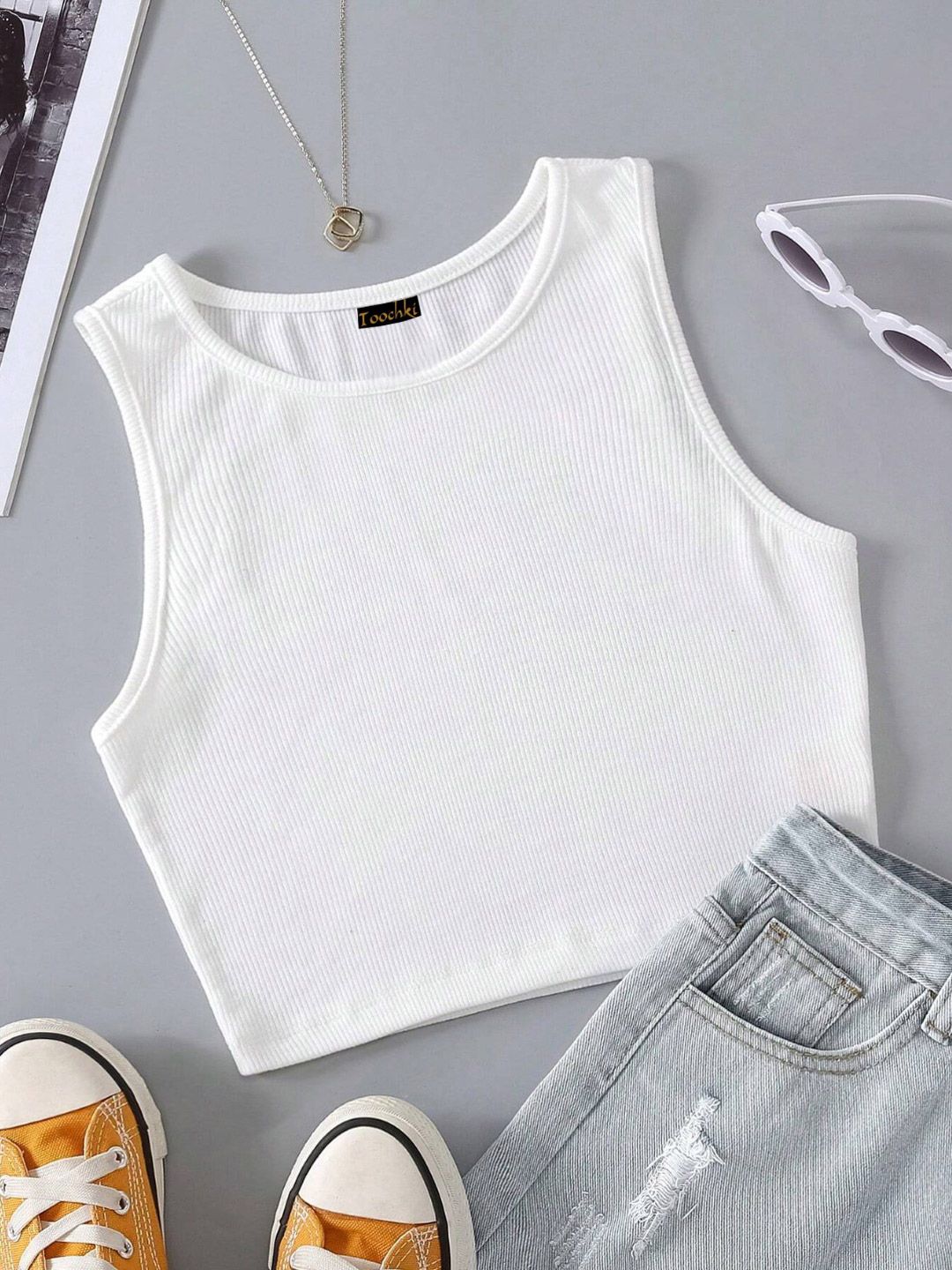 TOOCHKI Sleeveless Knitted Crop Top-picture-24