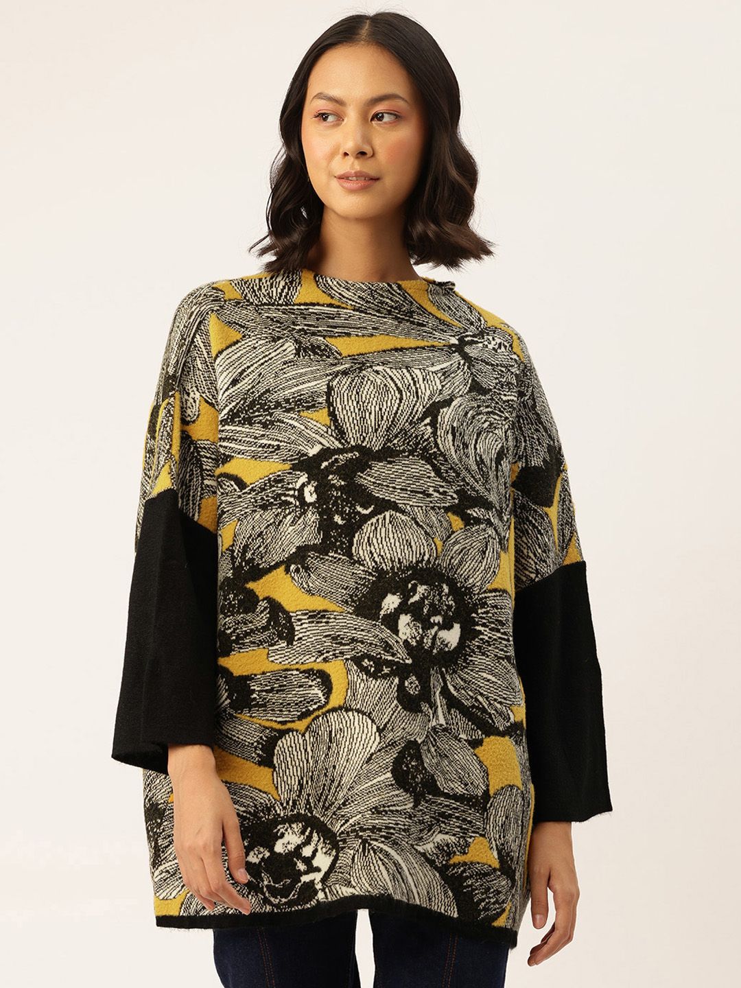 APSLEY Self-Design Floral Pullover Sweater-picture-30