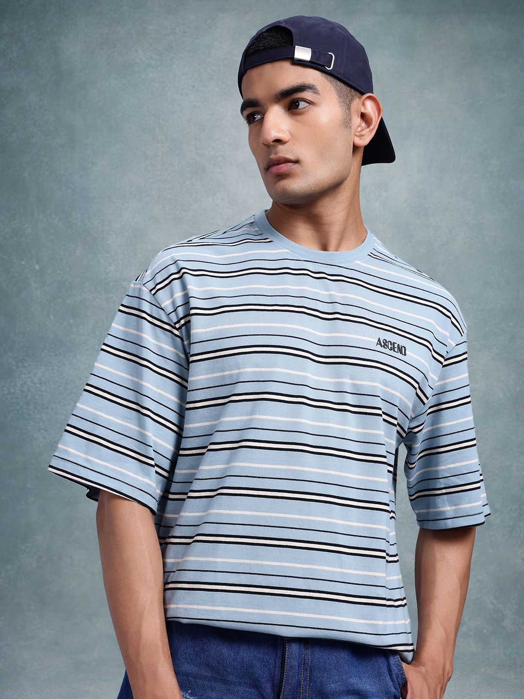 The Roadster Life Co. Multi-Striped Relaxed T-shirt-picture-24