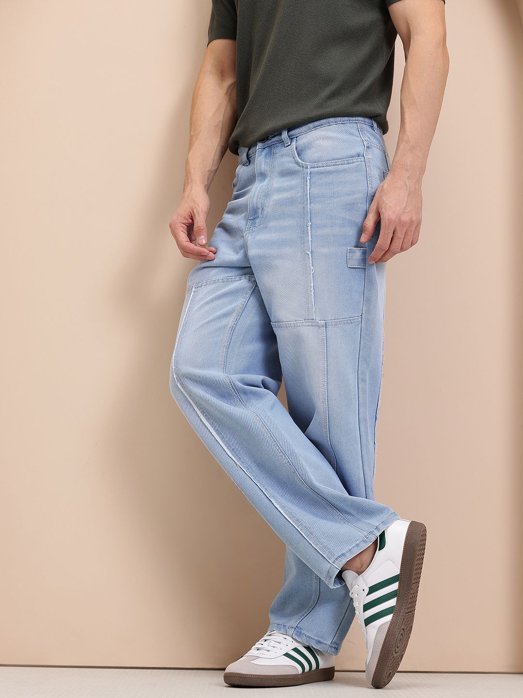 Mast & Harbour Men Relaxed Fit Panelled Jeans-picture-27