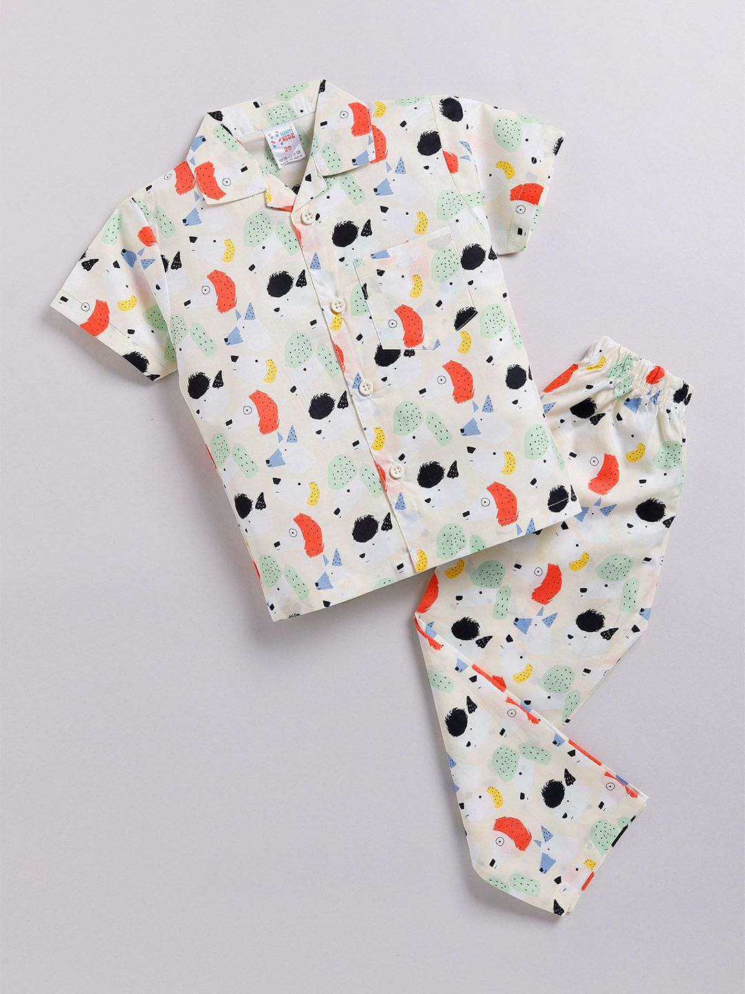 NAUTI KIDZ Boys Pure Cotton Cartoon Characters Printed Night suit-picture-36