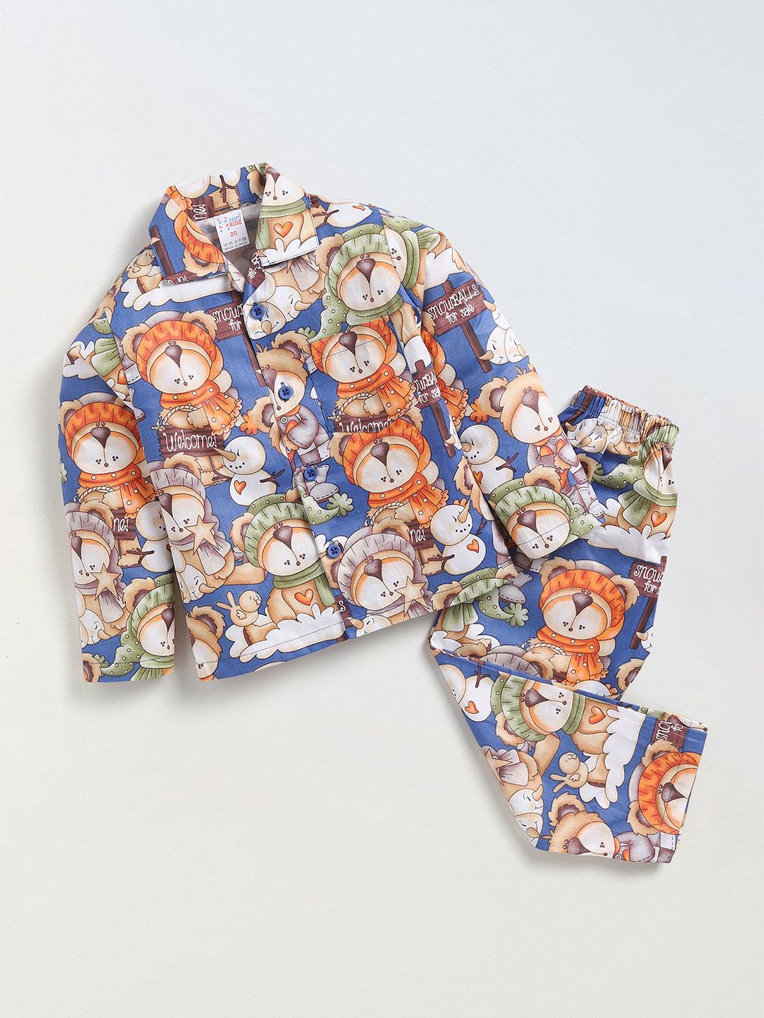 NAUTI KIDZ Boys Cotton Cartoon Characters Printed Night suit-picture-47